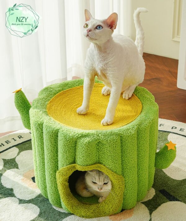 Cat Cactus Sisal Bucket - 图片 2