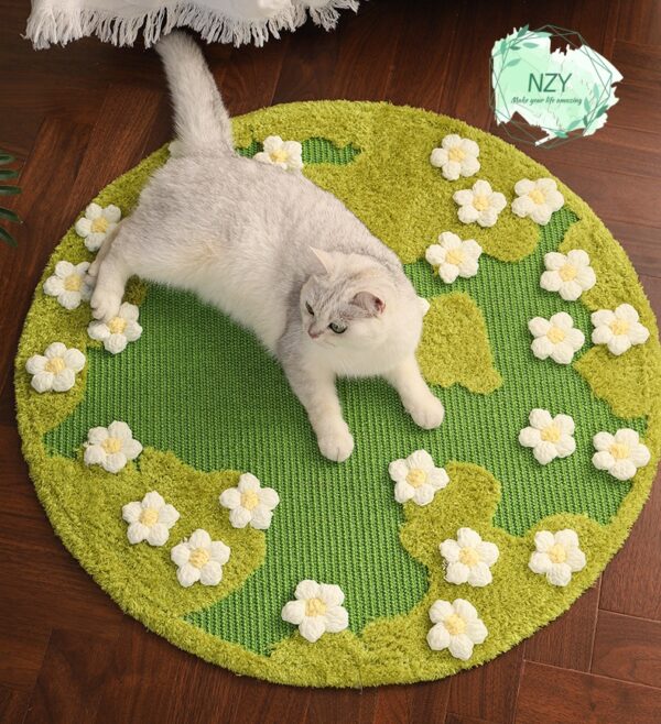 Cat scratch board, flower bed sisal carpet, scratch-resistant and wear-resistant cat scratch pad, no shedding, protecting cat PAWS, pet supplies carpet