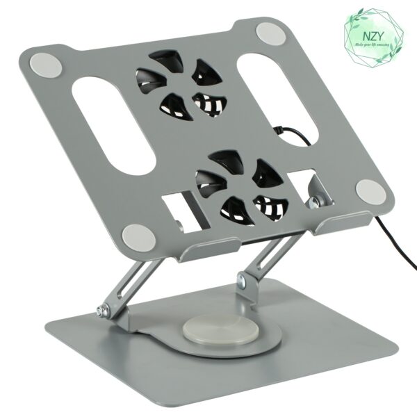 Foldable Laptop Stand with USB Cooling Fan; Hight Adjustment; 360 Degree Rotate